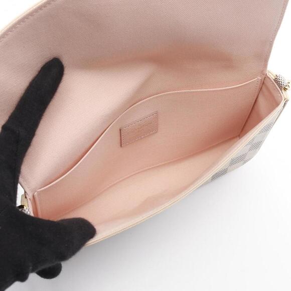 LOUIS VUITTON White Damier Coated Canvas Shoulder Bag - Picture 4 of 9